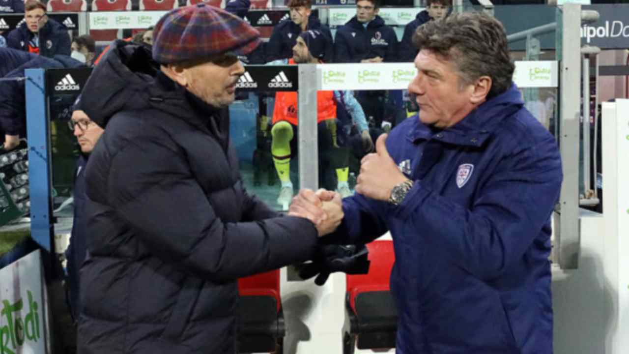 Mihajlovi e Mazzarri in Cagliari-Bologna