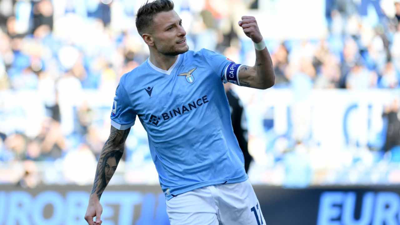 Lazio-Bologna, il gol del vantaggio di Immobile