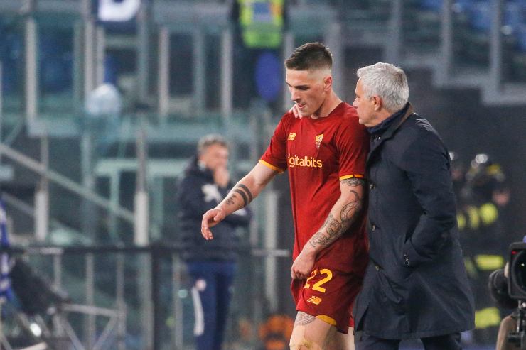 Zaniolo con Mourinho