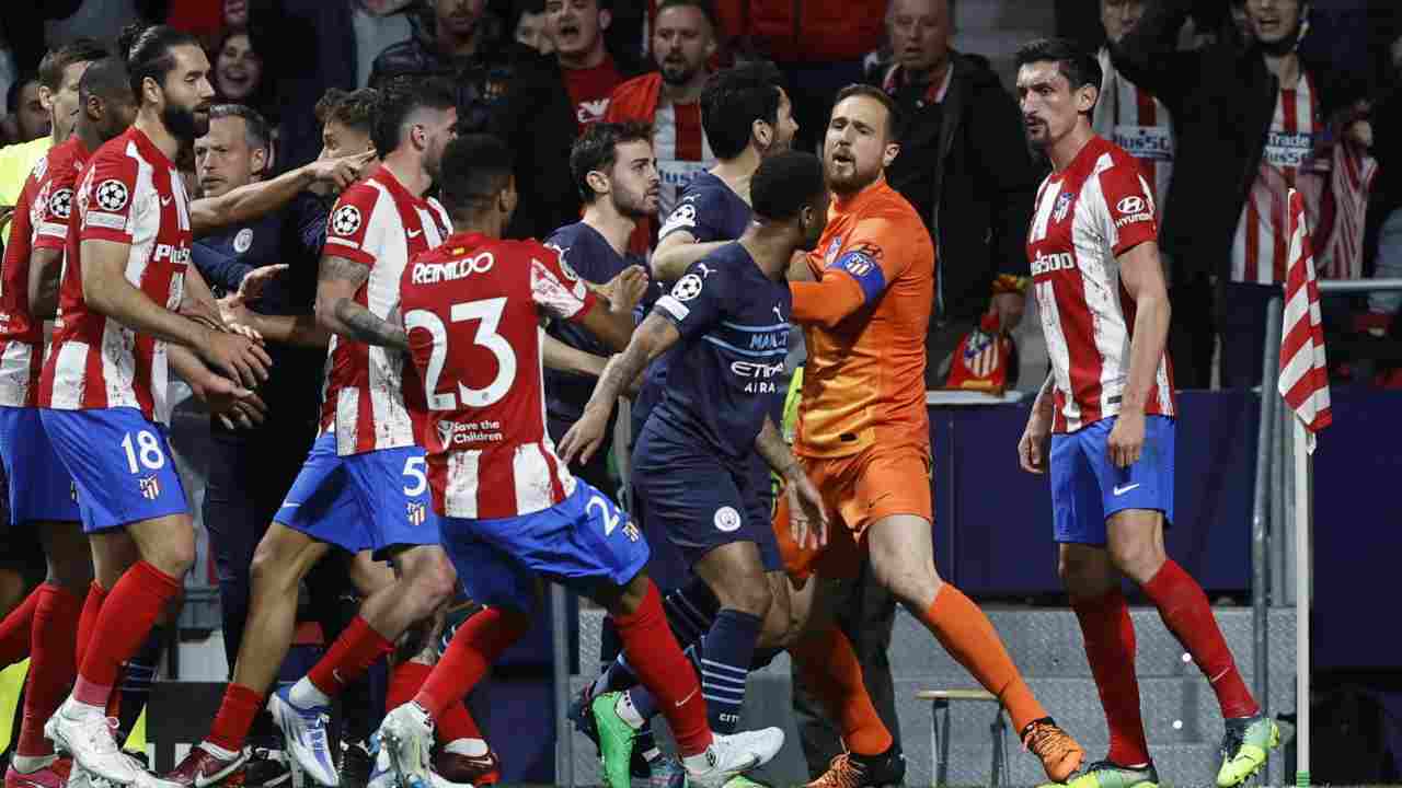 Atletico Madrid-Manchester City, rissa negli spogliatoi