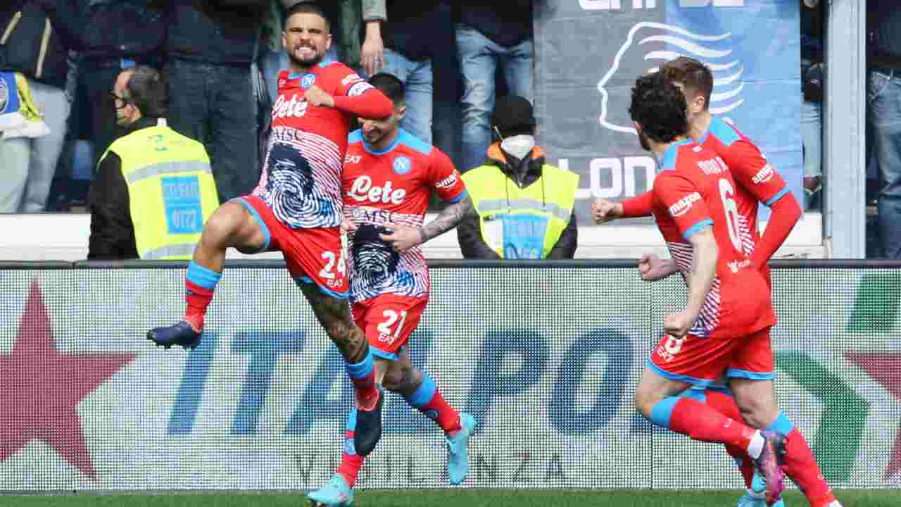 Napoli vince a Bergamo