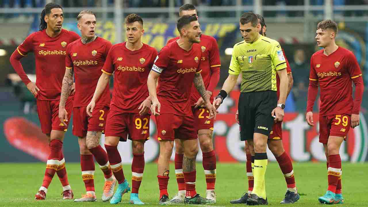 Proteste dei calciatori della Roma