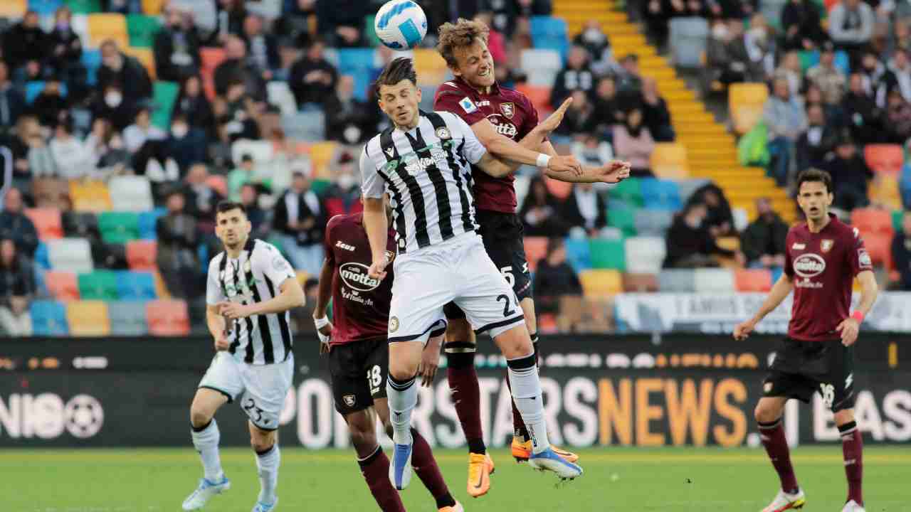 Udinese-Salernitana, recupero della 19ma giornata