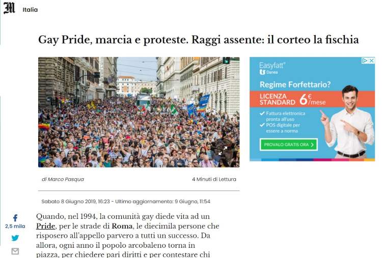 fake news roma pride quartapelle
