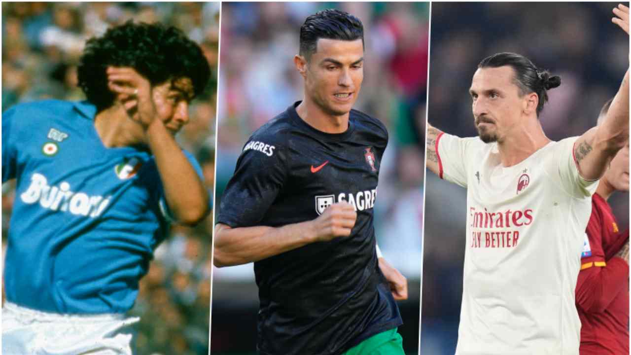 Maradona Cristiano Ronaldo Ibrahimovic record