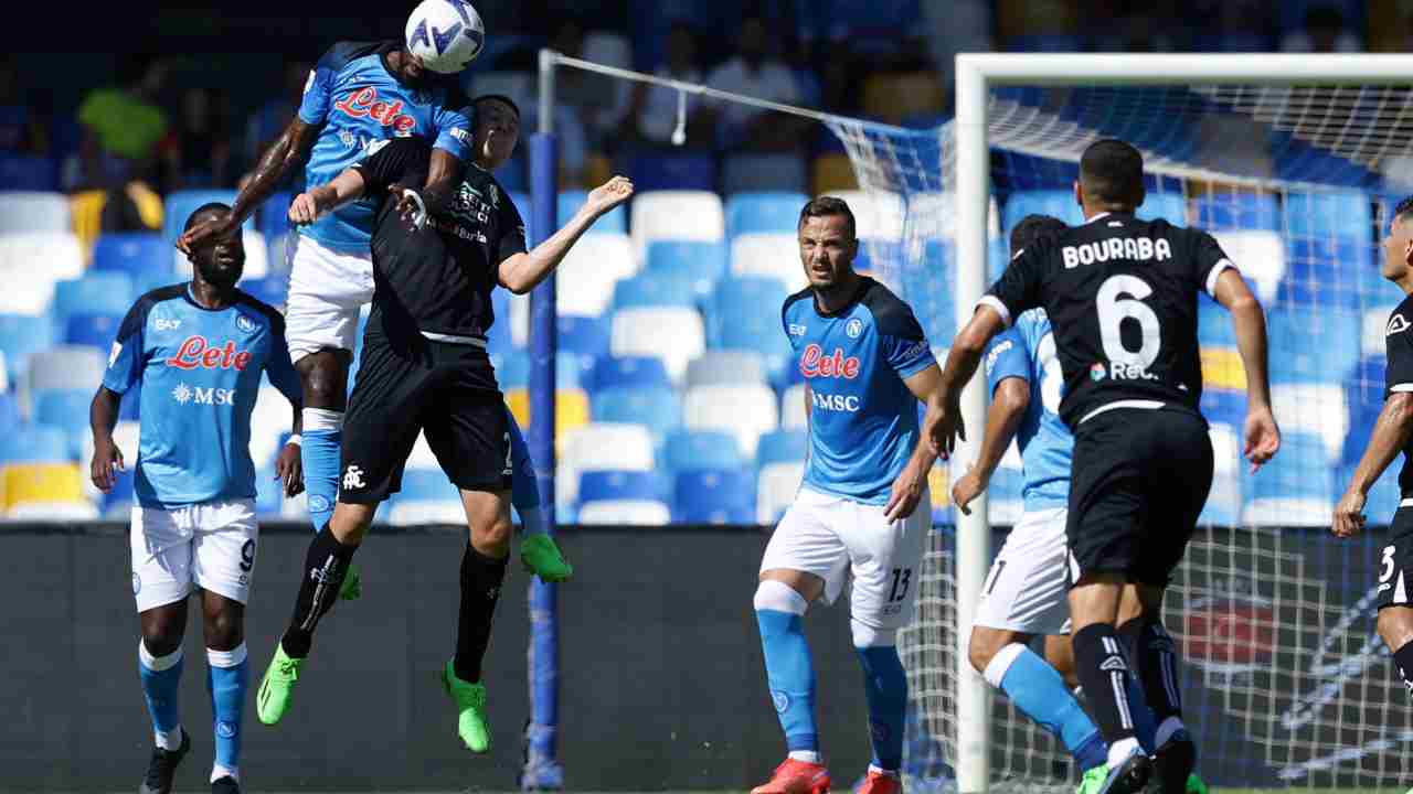 Napoli-Spezia, sesta giornata del campionato