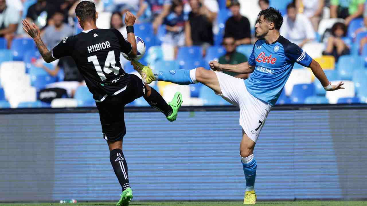 Napoli-Spezia, sesta giornata del campionato