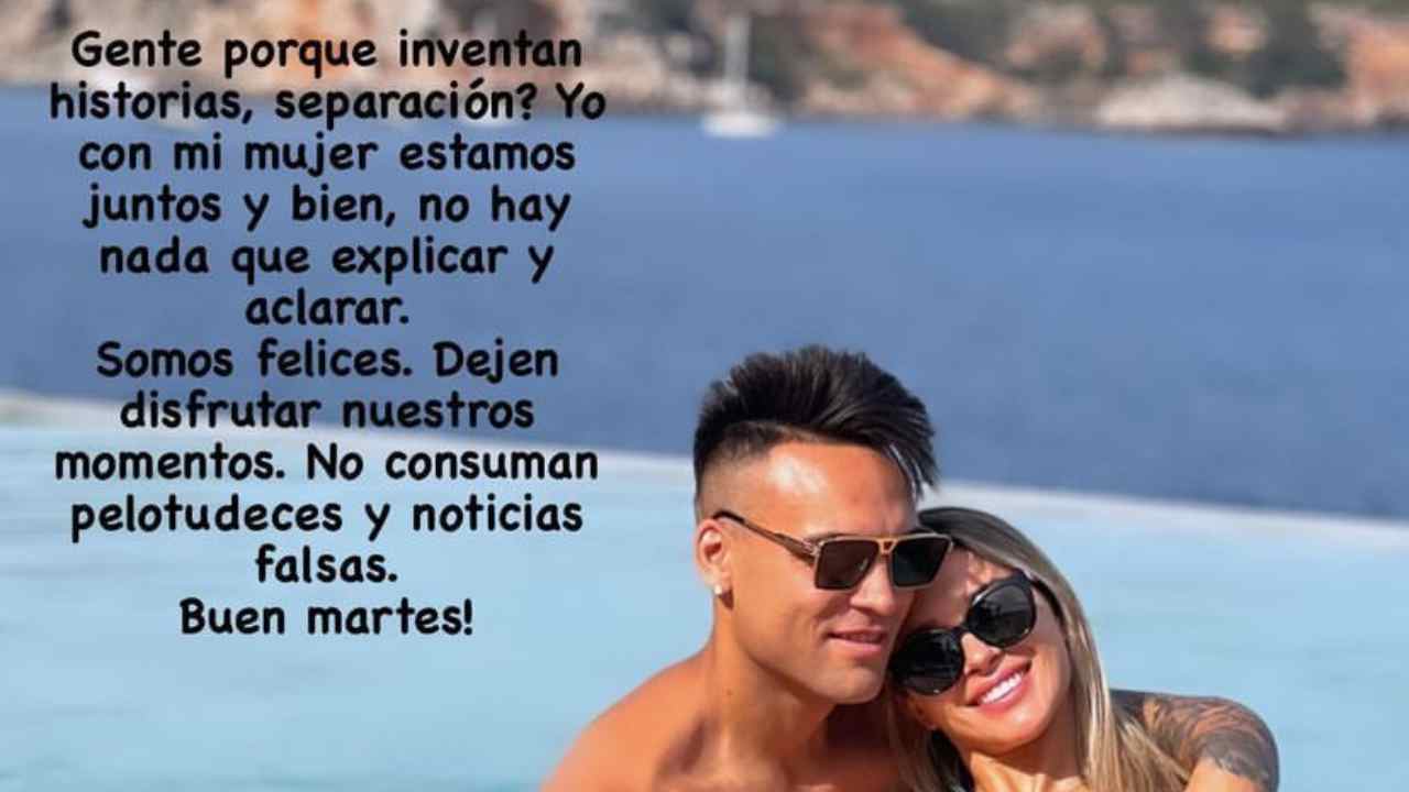 Lautaro Martinez Agustina Gandolfo storia Instagram