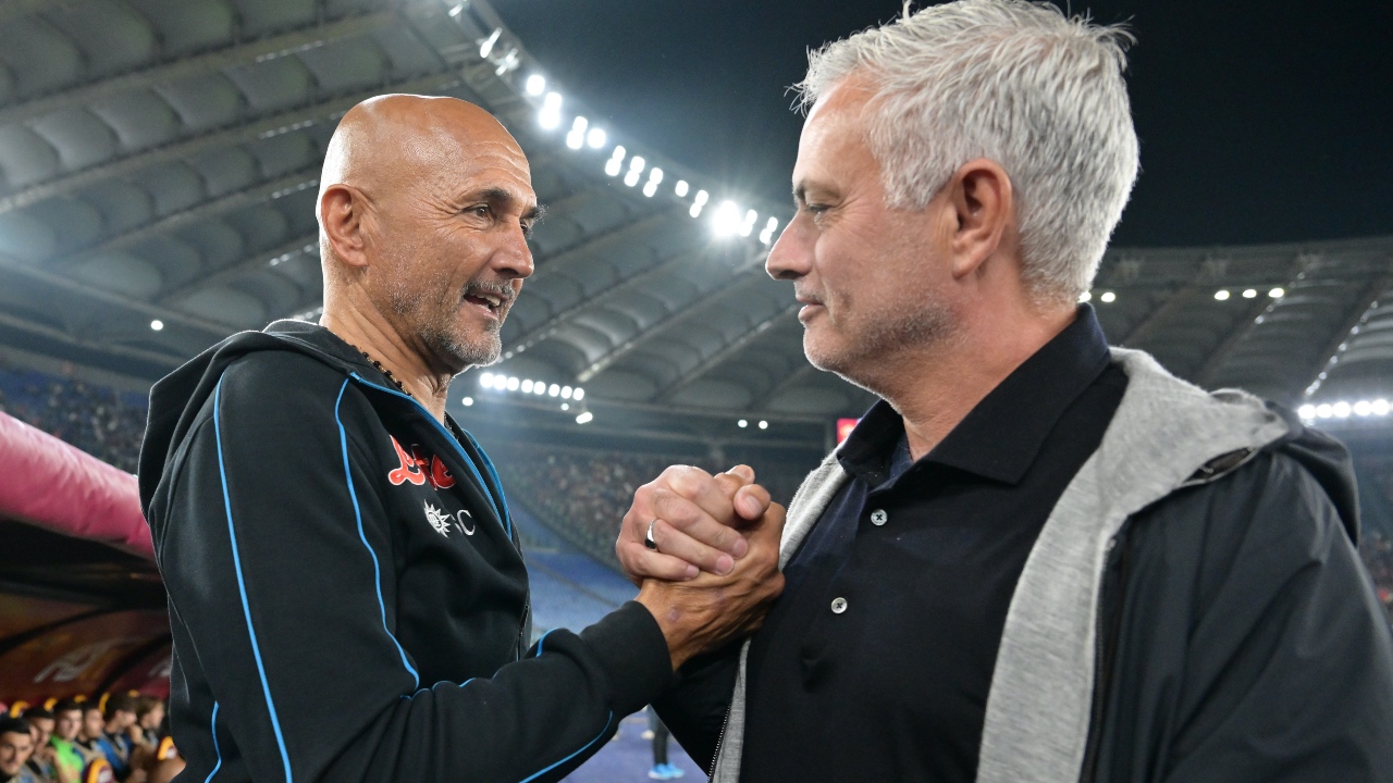 Spalletti e Mourinho all'Olimpico 