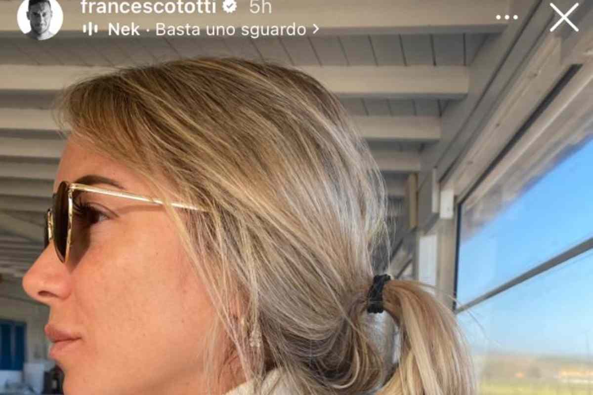 Francesco Totti storia Instagram Noemi Bocchi