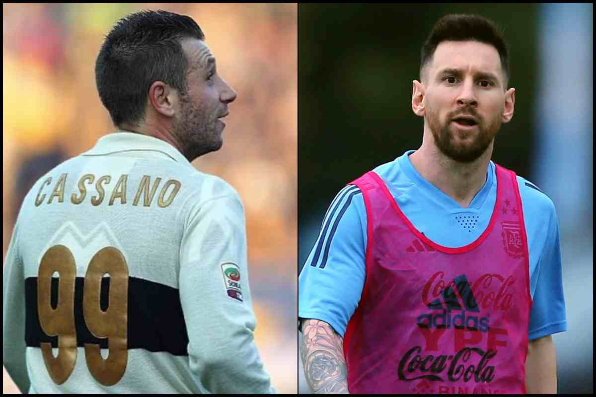 Antonio Cassano e Lionel Messi