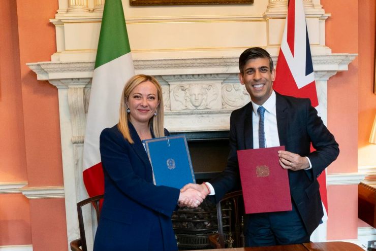 Meloni a Londra dopo incontro con Sunak