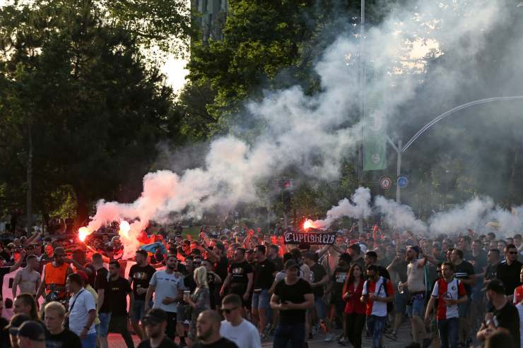 I tifosi del Feyenoord arrivano a Roma