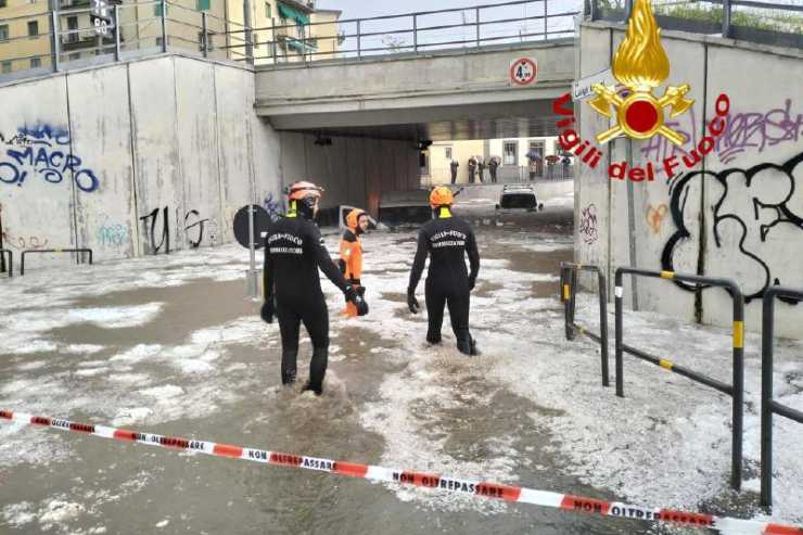 Violenta grandinata a Firenze