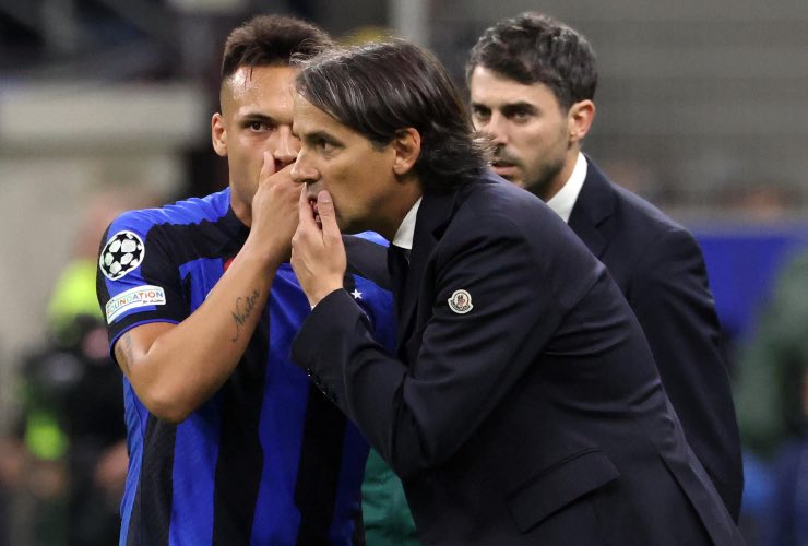 Simone Inzaghi e Lautaro Martinez 