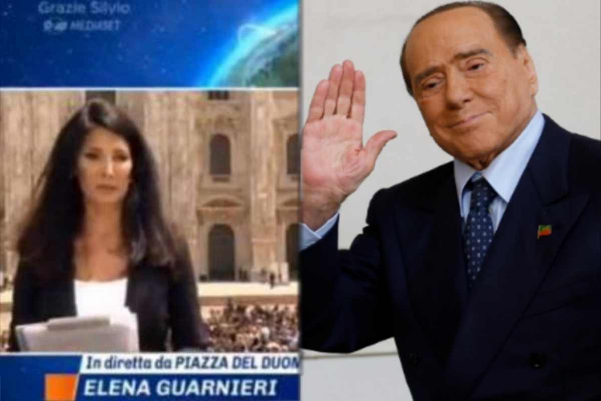 Giornalista si commuove funerali Berlusconi