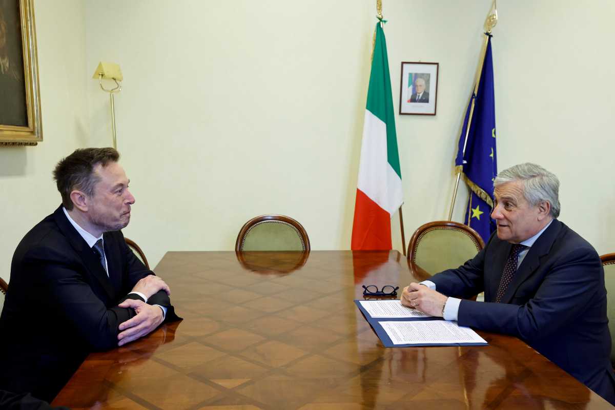 Dichiarazioni Tajani su incontro con Musk