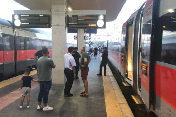 Momenti di panico in treno