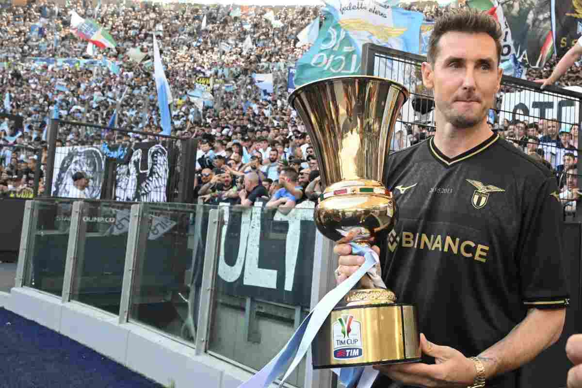 Lazio, Klose festeggia il decennale della Coppa Italia 2013