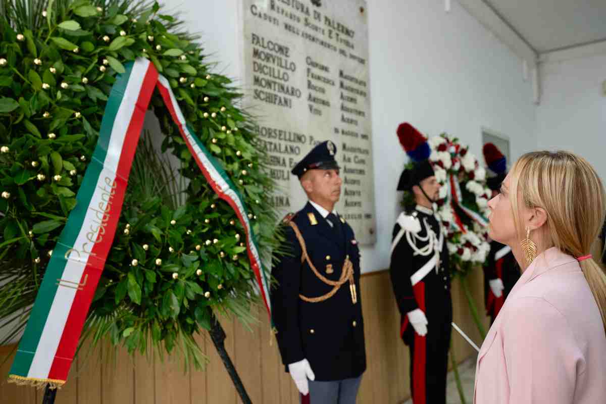 Meloni Palermo anniversario Borsellino