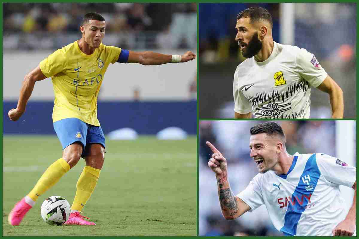 Cristiano Ronaldo, Karim Benzema e Sergej Milinkovic