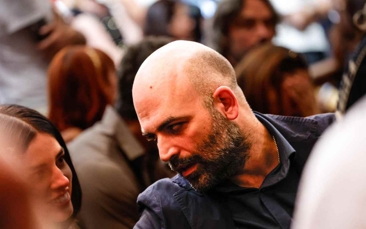 Roberto Saviano ai funerali di Michela Murgia