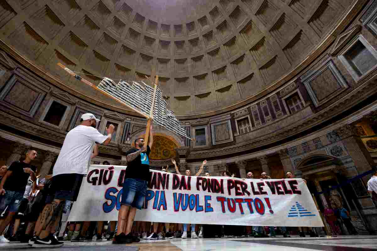 Protesta Pantheon Le Vele