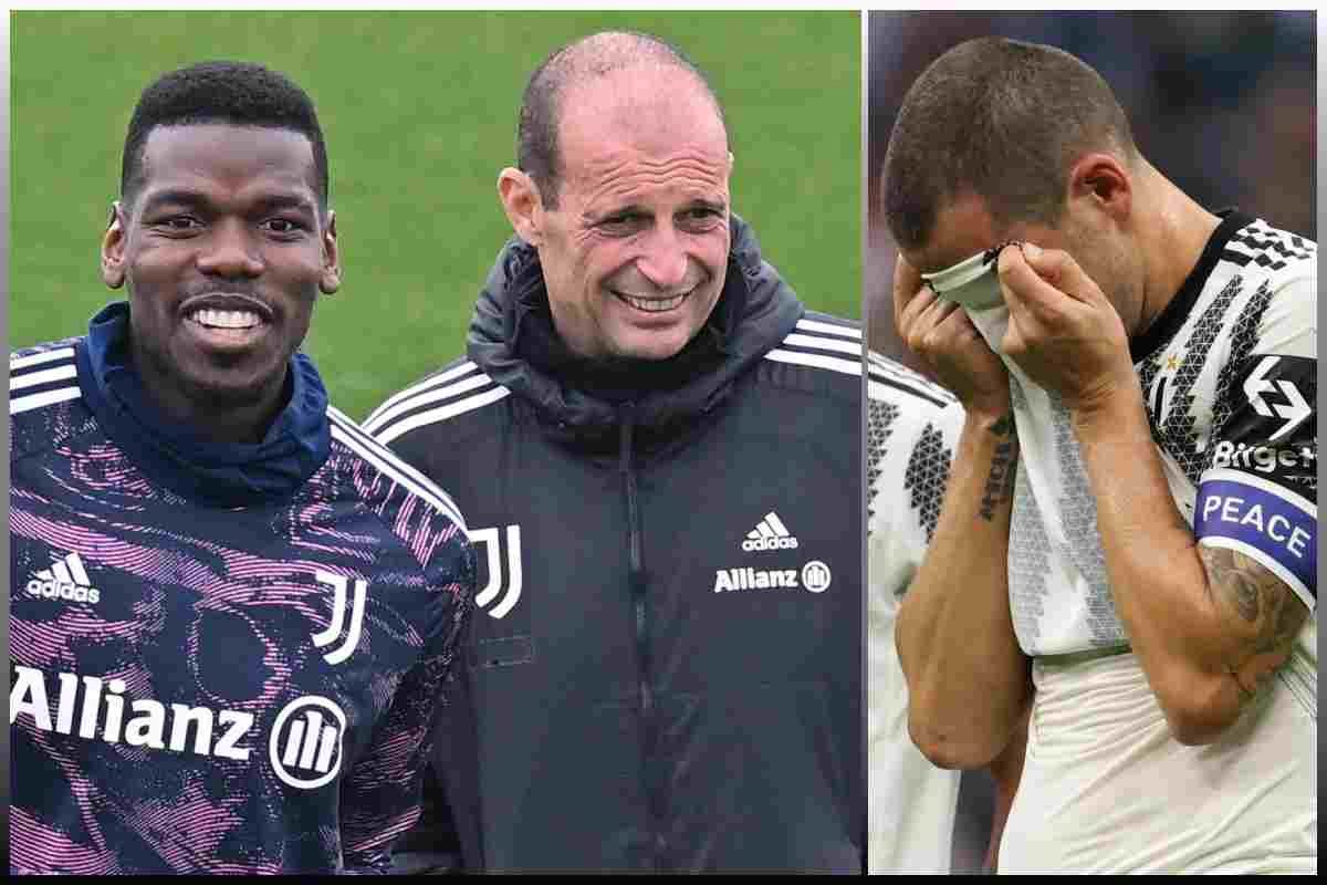 Paul Pogba, Massimiliano Allegri, Leonardo Bonucci