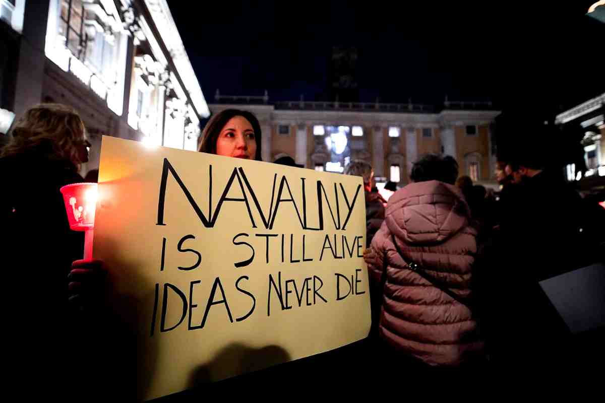 Manifestazione a Roma per Navalny