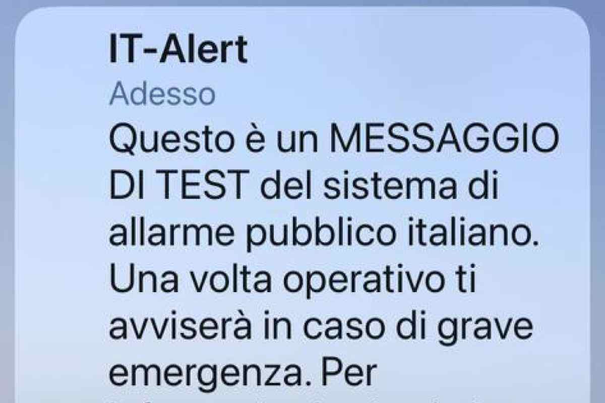 nuovo messaggio IT-Alert