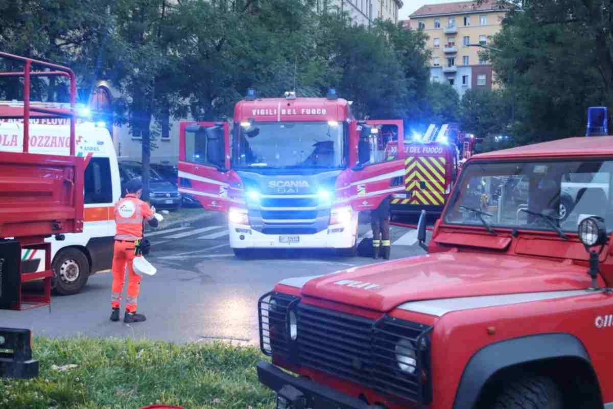 Incendio edificio Milano