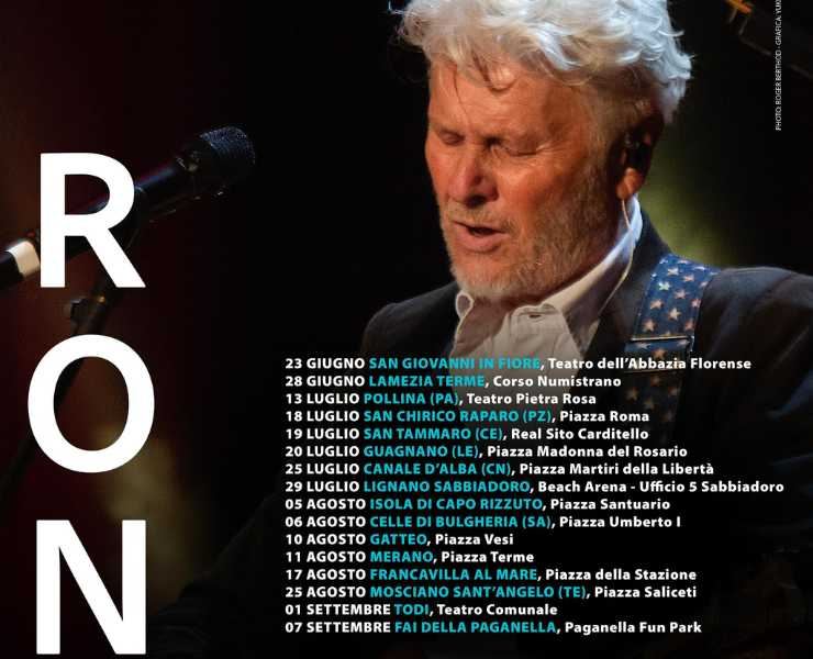 ron tour scaletta date concerti 