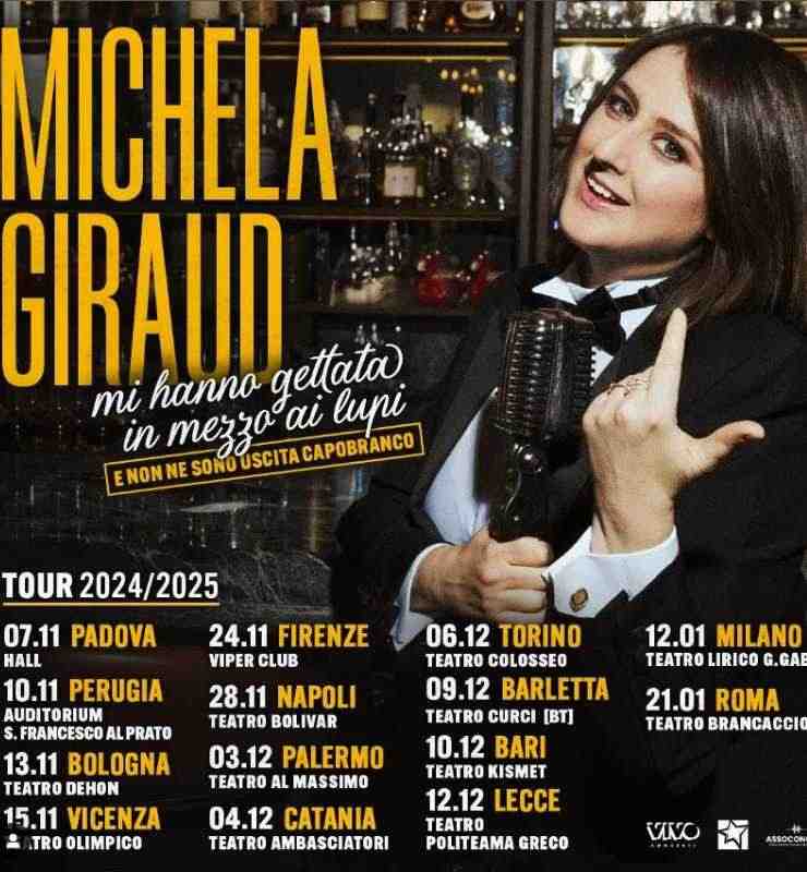 Le date italiane della tournée Michela Giraud 