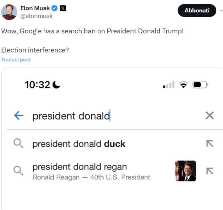 accusa elon musk google