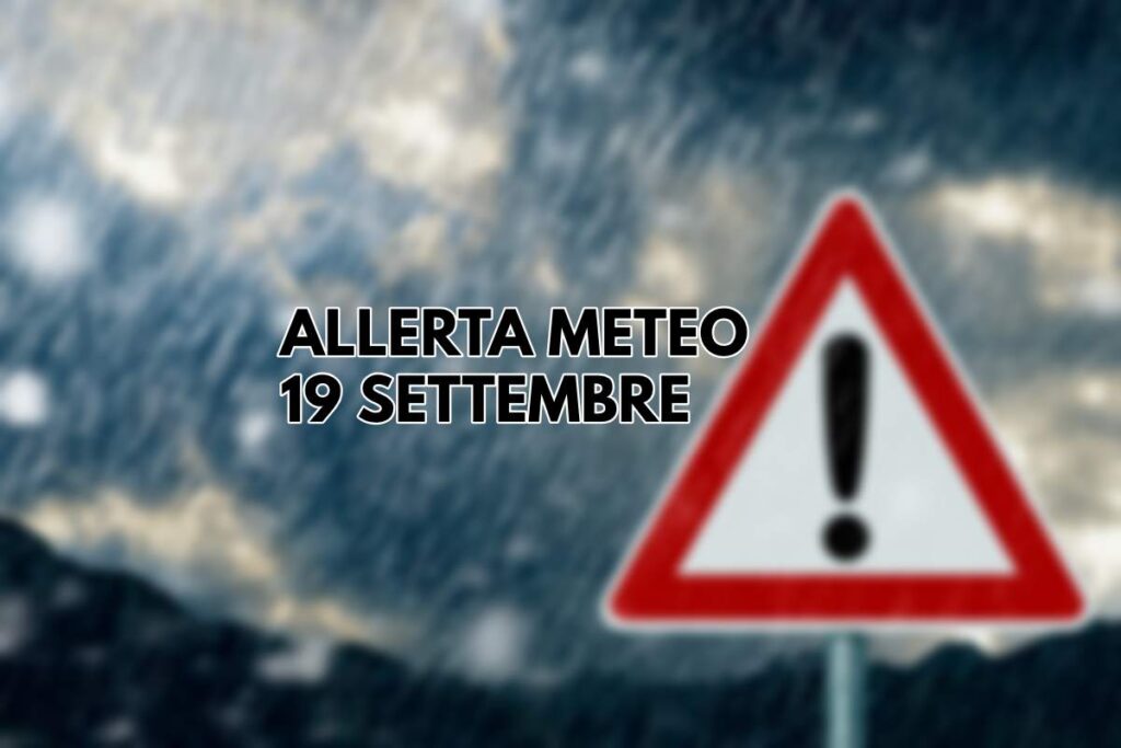 Allerta meteo 19 settembre 2024