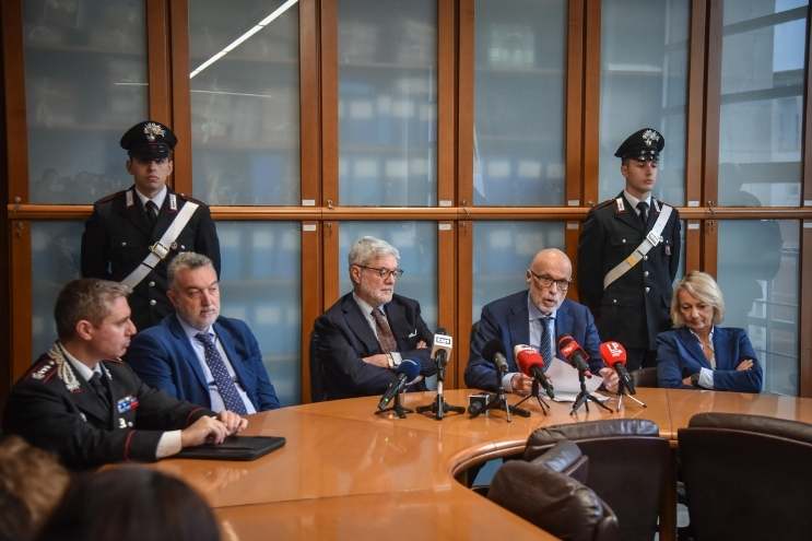 Conferenza stampa in Procura sull'inchiesta della Dda di Milano su una società di investigazione e dossieraggio anche per grandi imprese