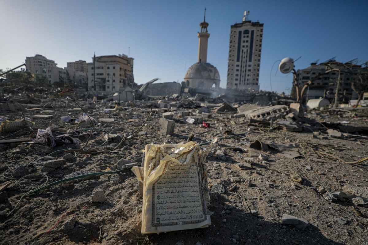 Gaza, i resti di una scuola