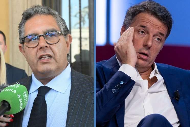 Giovanni Toti parla ai giornalisti, Matteo Renzi a Tagatà