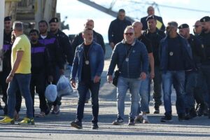 L'arrivo dei migranti in Albania