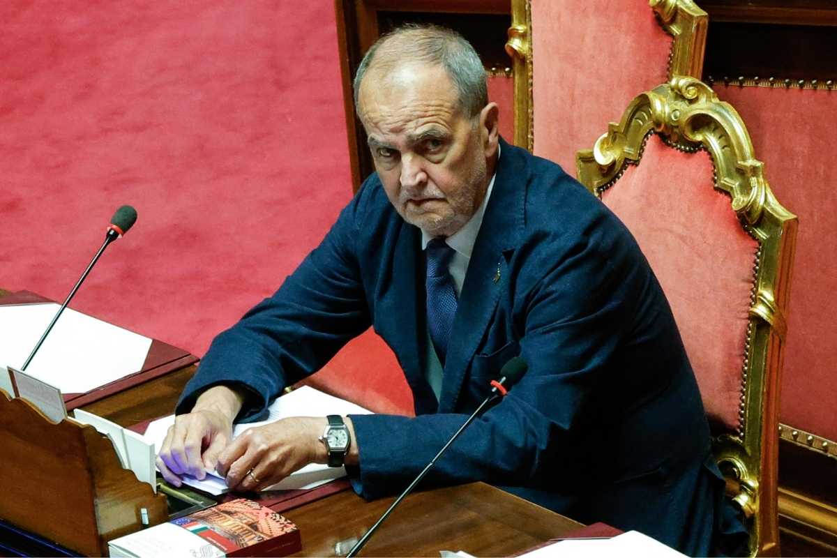 Il ministro Roberto Calderoli in Parlamento