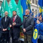 In piazza i leader dei sindacati medici durante lo sciopero del 20 novembre