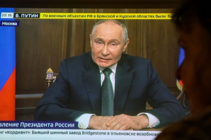 Vladimir Putin durante il suo ultimo discorso