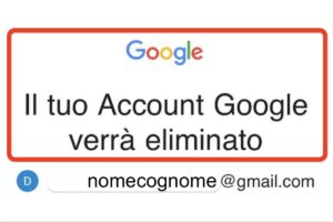 Account Google Eliminato