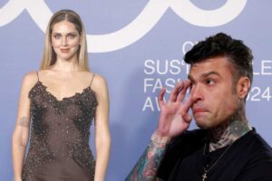 Fedez piange e chiara è in posa