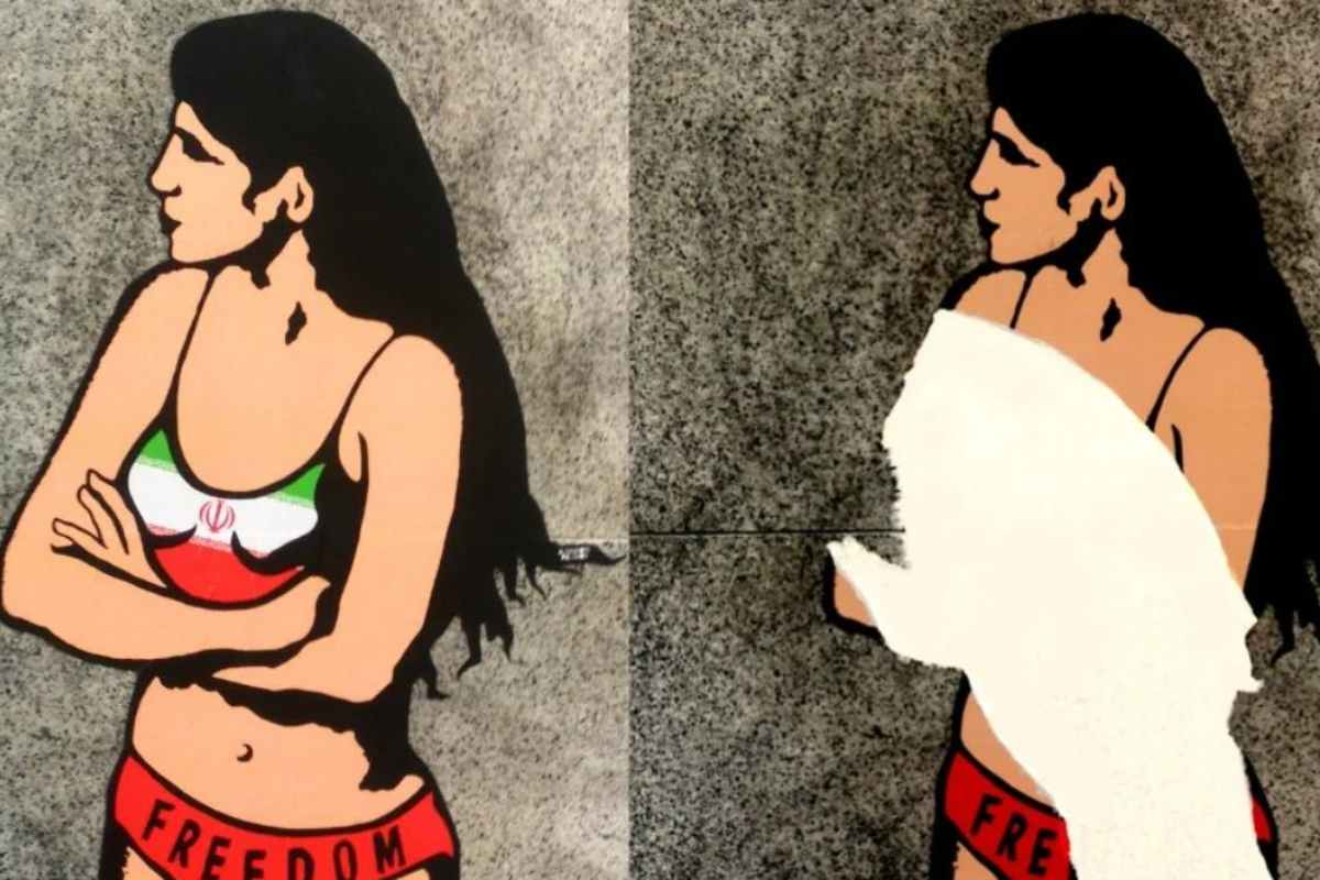 murales prima e dopo atto di vandalismo