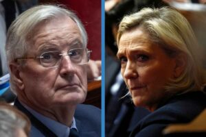 Michel Barnier e Marine Le Pen