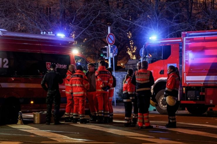 Forze dell'ordine dopo l'attacco al mercatino di Natale di Magdeburgo