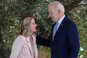 Giorgia Meloni e Joe Biden