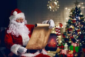 Babbo Natale legge una letterina