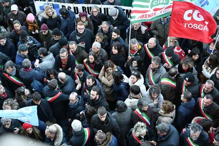 Manifestazione per l'esplosione di Calenzano